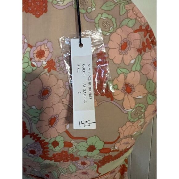 How & Wen Womens Small Top Pastel Floral Halter 100% Cotton Side Button NWT - Picture 5 of 7